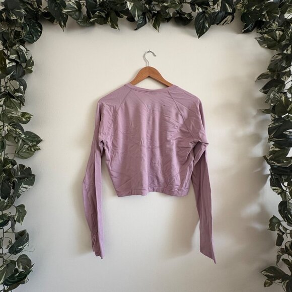 Lululemon Athletic Swiftly Tech Cropped Long Sleeve Shirt 2.0 Rose Blush Size 14 - Picture 2 of 8